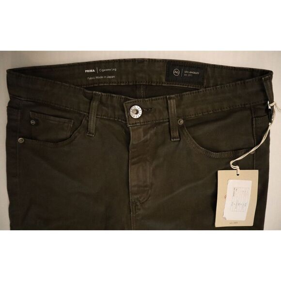 AG Adriano Goldschmied Women's Sz 26 Brown Prima Mid-Rise Cigarette Pants - Picture 3 of 9